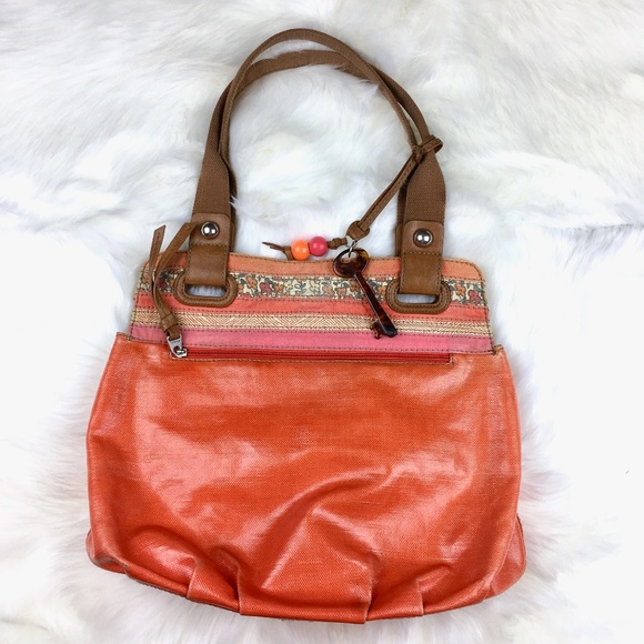 fossil coated canvas bags